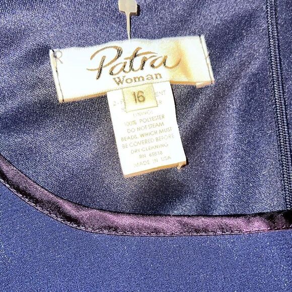 NWT Patra Woman Sleeveless Long Dress Scoop Neck Back Zip Solid Blue Size 16 - Picture 5 of 6